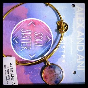 Brand new alex and ani soul sister gold bracelet